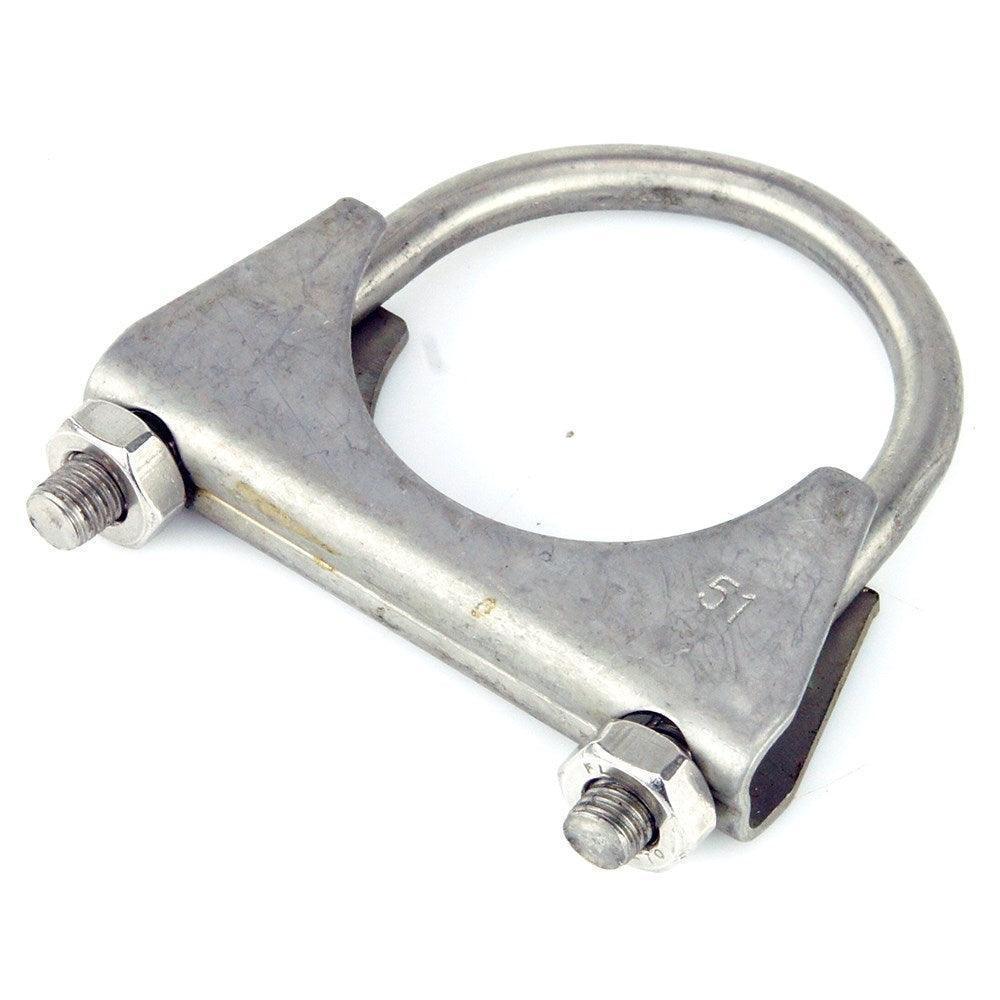2 Pack 1.75” Exhaust U-Bolt Clamps – Saddle Style, Mild Steel, Bear River Converters