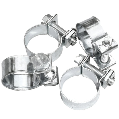 15mm - 17mm Zinc Plated Fuel Hose Clips Pack of 4 - Car Builder Solutions
