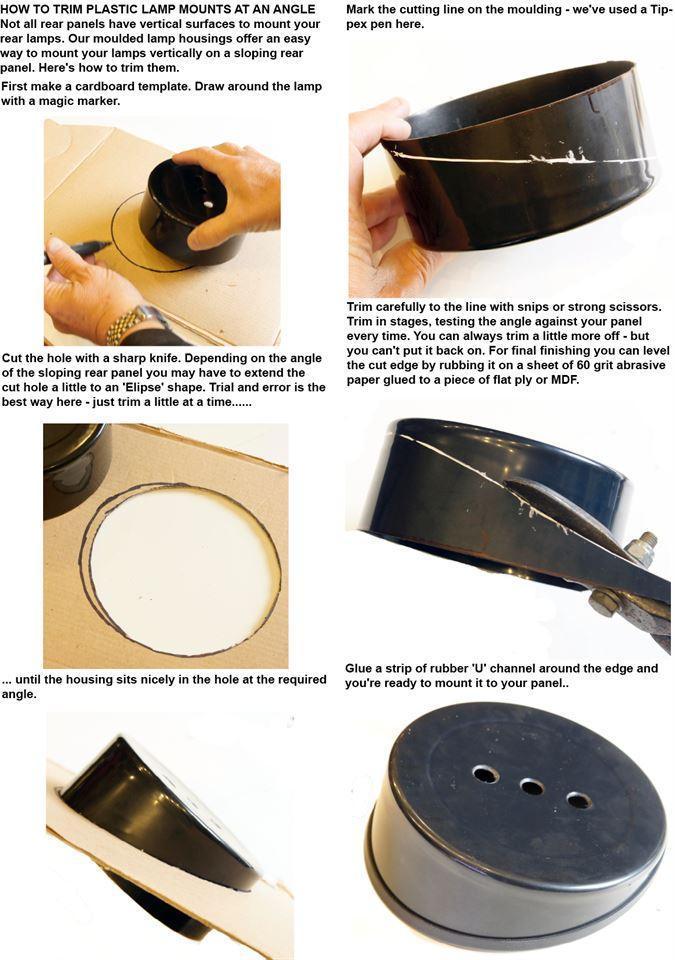 Carbon Fibre Effect Twin Round Lamp Housing 295mm - Car Builder Solutions