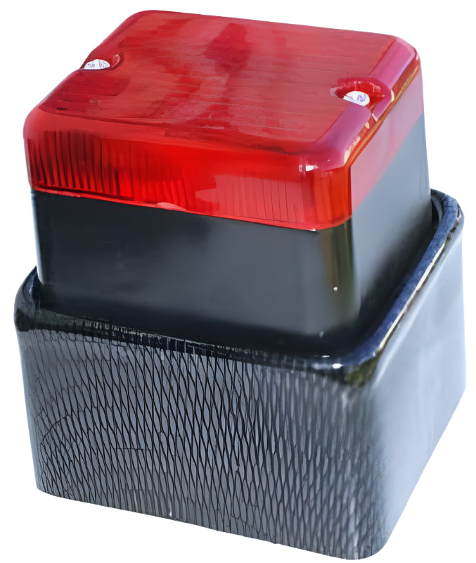 Carbon Fibre Effect Single Rectangular Lamp Housing 102mm - Car Builder Solutions