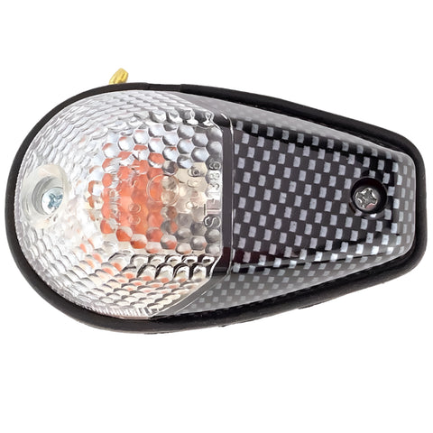 Wing Mount Indicators Carbon/Clear Lens 92mm - Car Builder Solutions