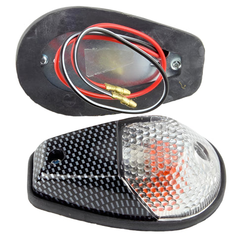 Wing Mount Indicators Carbon/Clear Lens 92mm - Car Builder Solutions