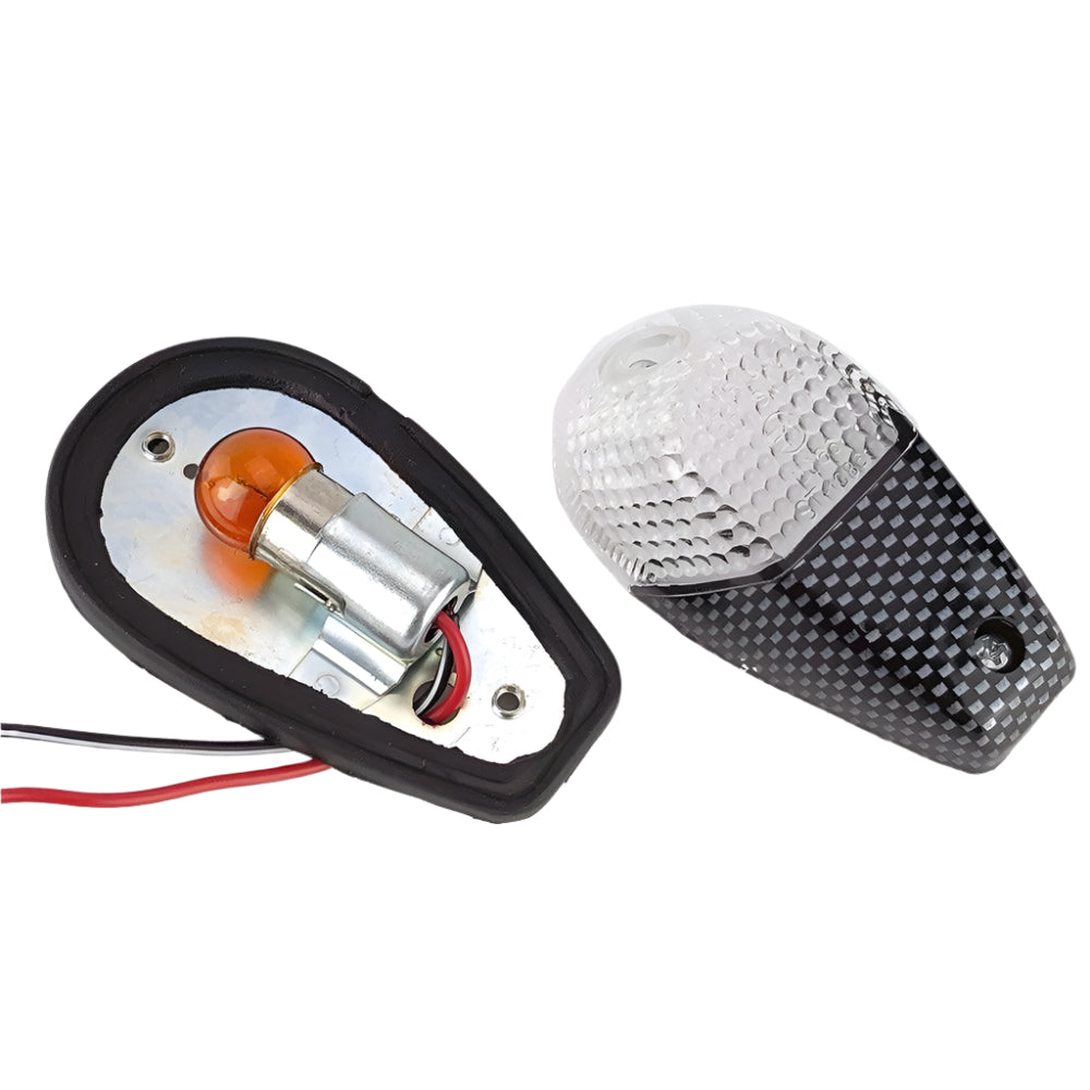 Wing Mount Indicators Carbon/Clear Lens 92mm - Car Builder Solutions