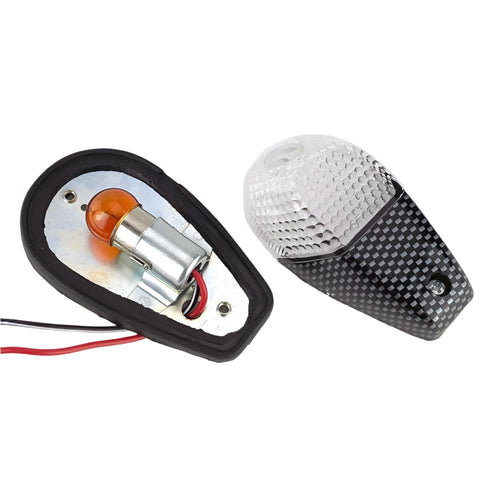 Wing Mount Indicators Carbon/Clear Lens 92mm - Car Builder Solutions