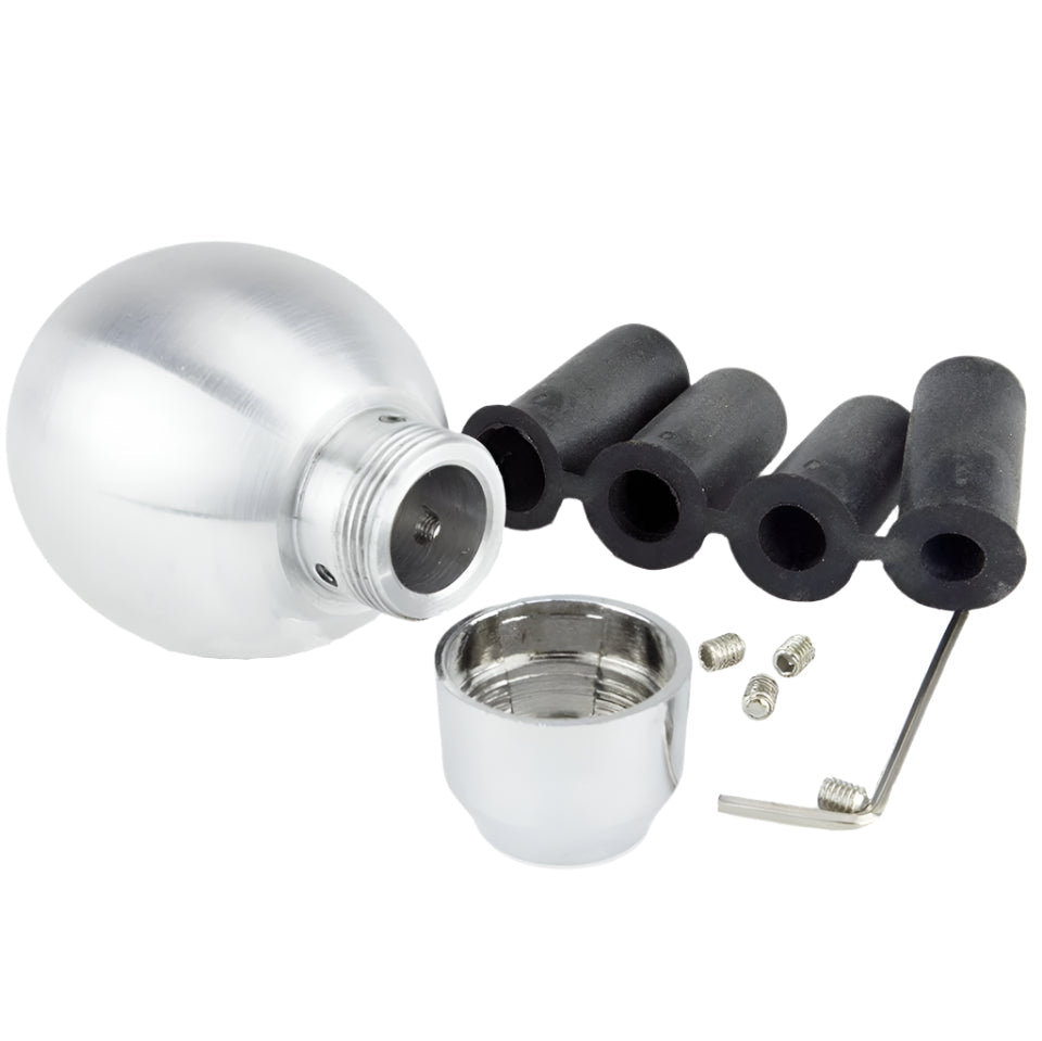 Satin Aluminium Egg Shape Gear Knob - Car Builder Solutions