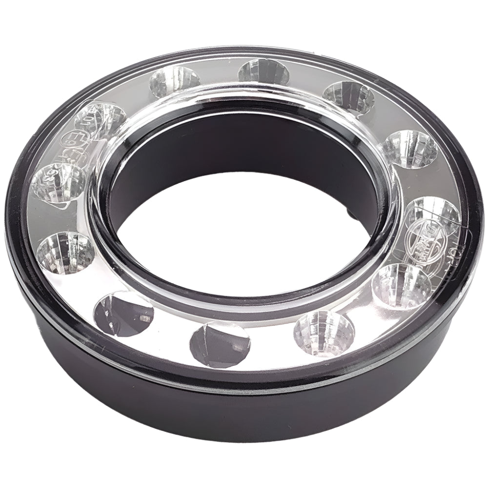 95mm LED Dual Concentric Lamp Outer Ring Clear Lens Stop and Tail - Car Builder Solutions