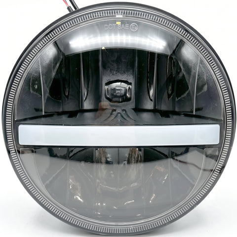 LED Replacement 7" Headlamp With Driving Light and Amber Indicator - Car Builder Solutions