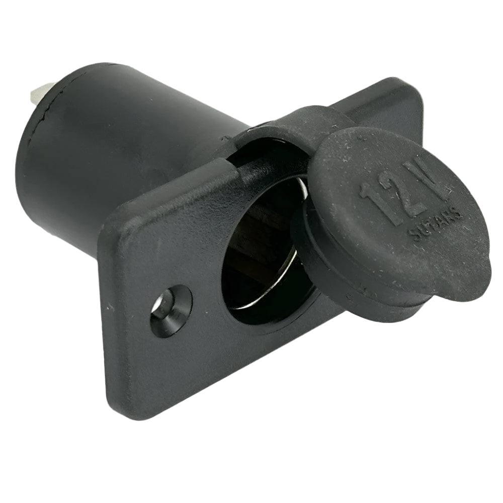 Rectangle Socket Plug 12V Black Rectangular Power Socket - IVA | Showerproof & Durable – Car ...