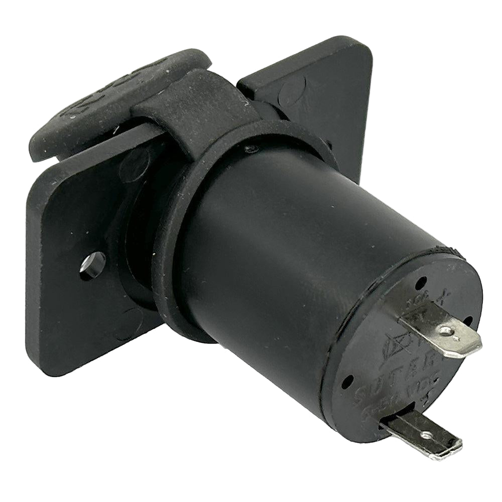 Rectangle Socket Plug 12V Black Rectangular Power Socket - IVA | Showerproof & Durable – Car ...