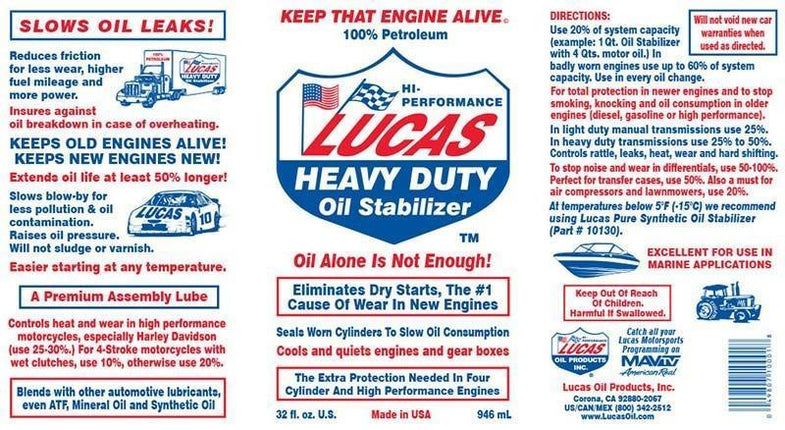 Lucas Heavy Duty Oil Stabiliser 1Ltr - Car Builder Solutions