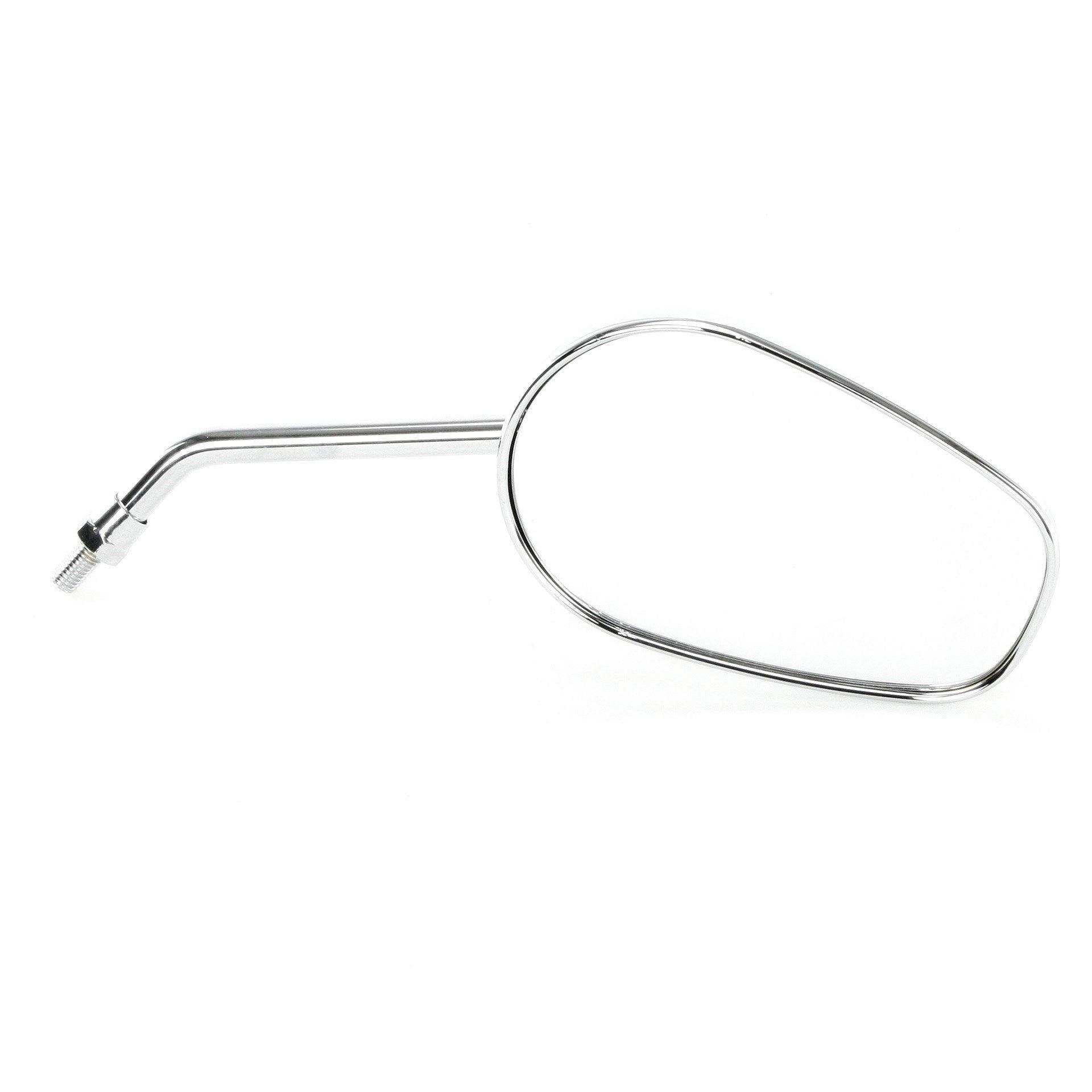 Flat Chrome Stalk Mirror With Carbon Panel 270mm - Car Builder Solutions