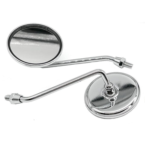 Small Round Chrome Stalk Mirror - Car Builder Solutions