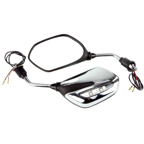 Slimline Chrome Mirror With Indicator 270mm Pair - Car Builder Solutions