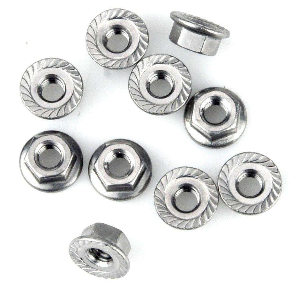 M4 Stainless Flange Nuts Pack Of 10 - Car Builder Solutions