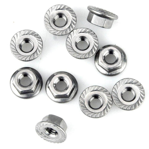 M4 Stainless Flange Nuts Pack Of 10 - Car Builder Solutions