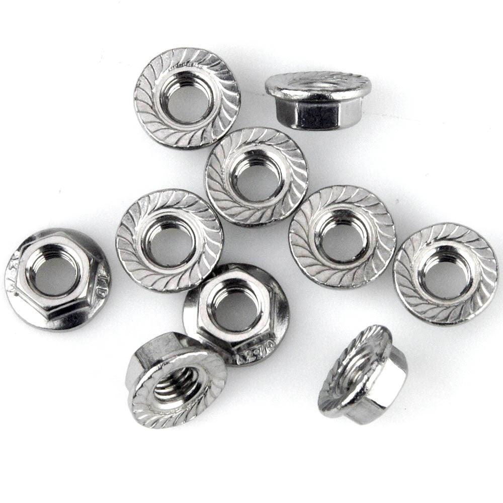 M5 Stainless Flange Nuts Pack Of 10 - Car Builder Solutions
