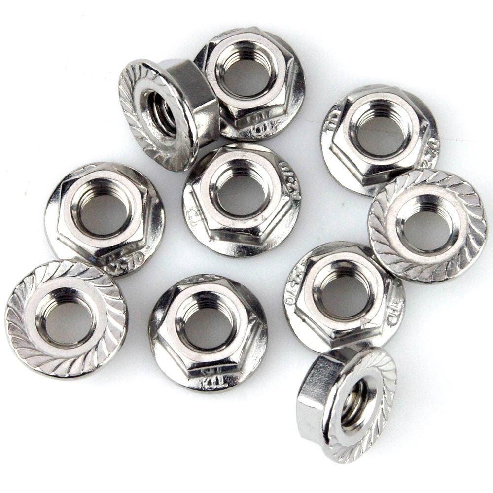 M6 Stainless Flange Nuts Pack Of 10 - Car Builder Solutions