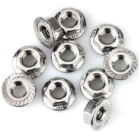 M6 Stainless Flange Nuts Pack Of 10 - Car Builder Solutions