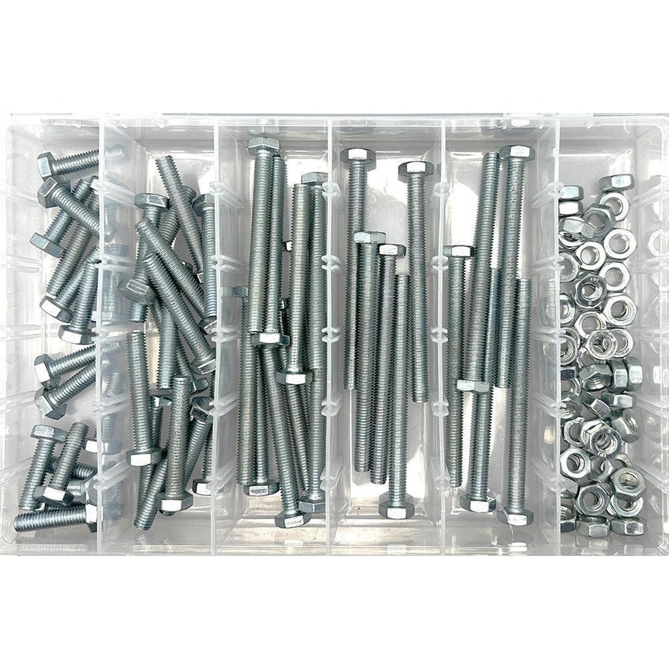 100 Piece M8 Nut And Bolt Pack - Car Builder Solutions