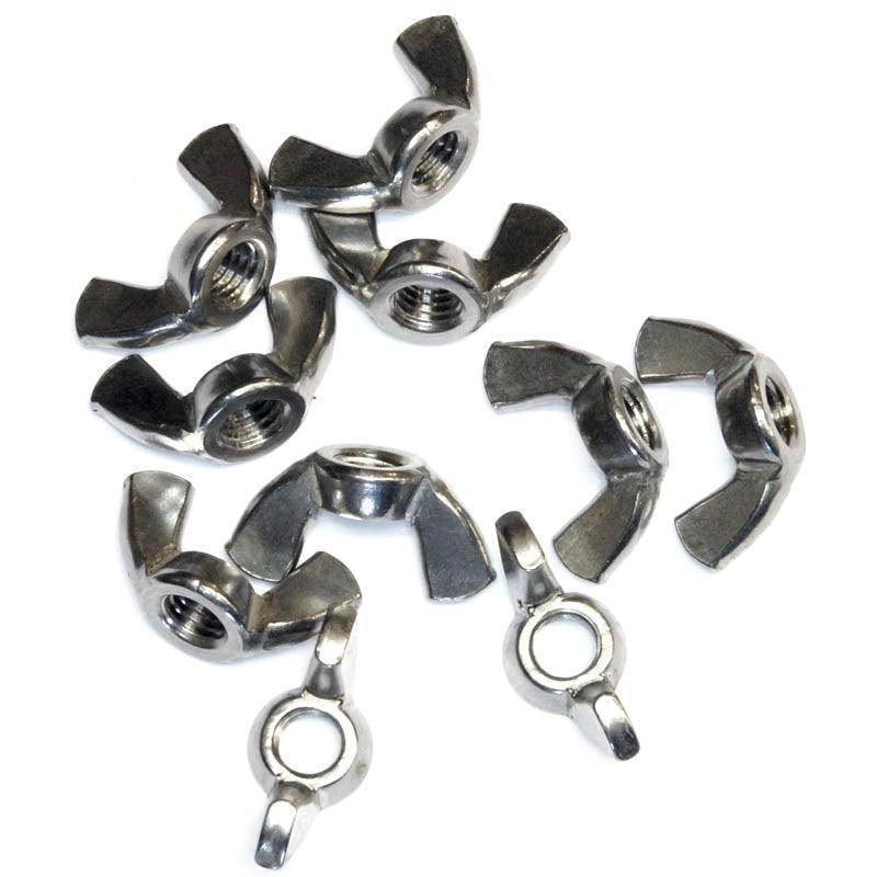 M8 Stainless Wing Nuts Pack Of 10 - Car Builder Solutions