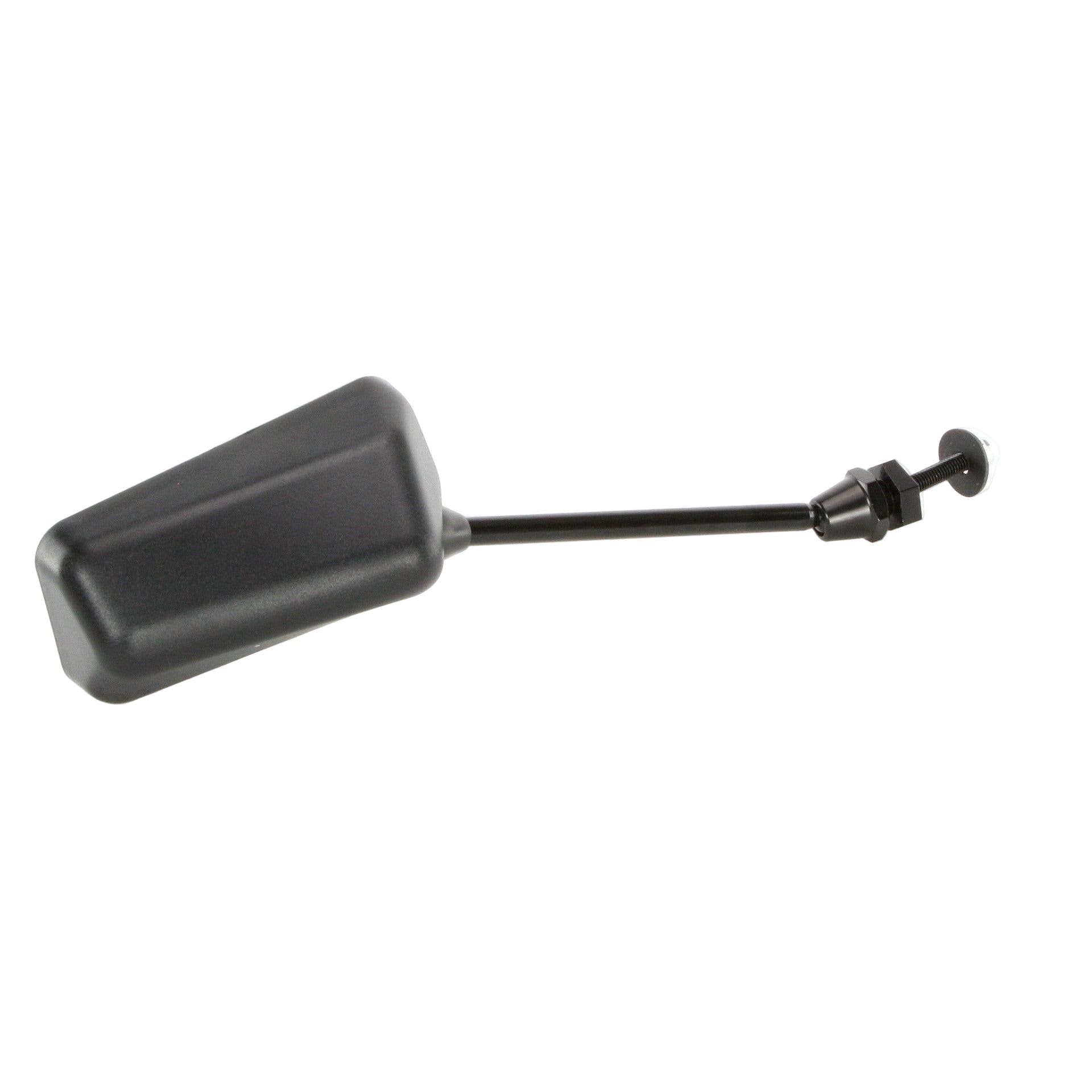 Long Stalk Race Style Side Mirror Satin Black 112mm - Car Builder Solutions