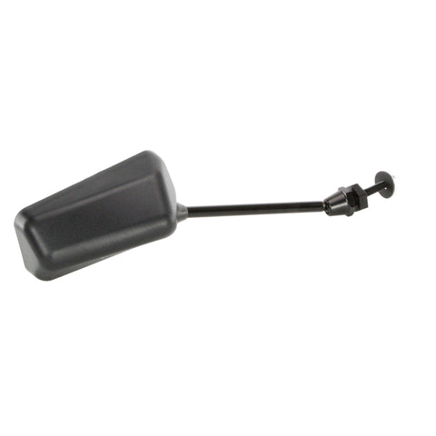 Long Stalk Race Style Side Mirror Satin Black 112mm - Car Builder Solutions