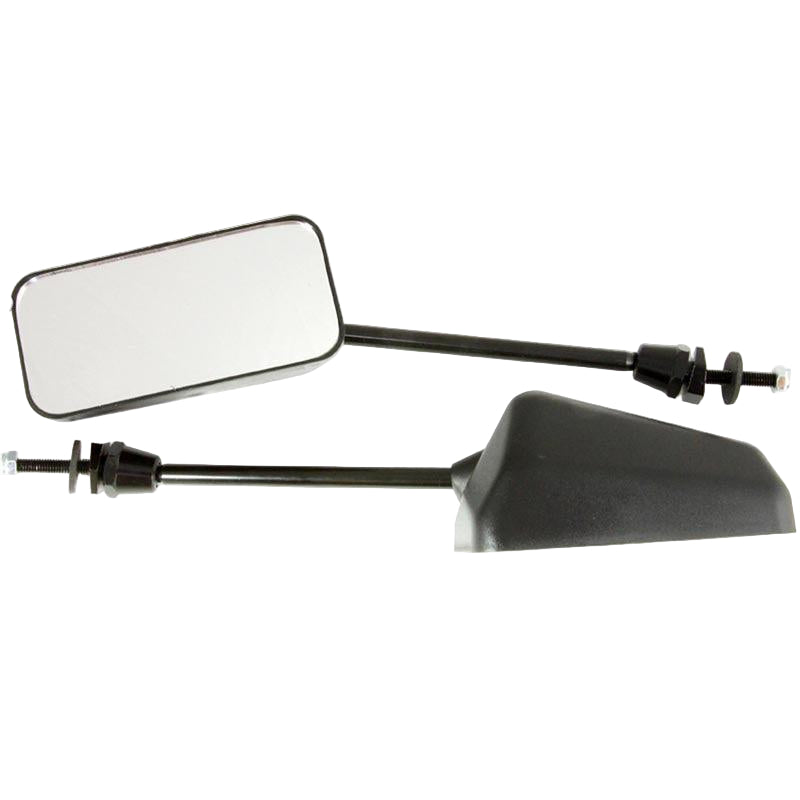 Long Stalk Race Style Side Mirror Satin Black 112mm - Car Builder Solutions