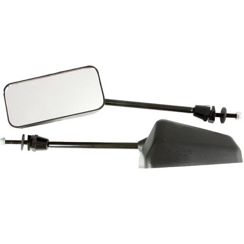 Long Stalk Race Style Side Mirror Satin Black 112mm - Car Builder Solutions