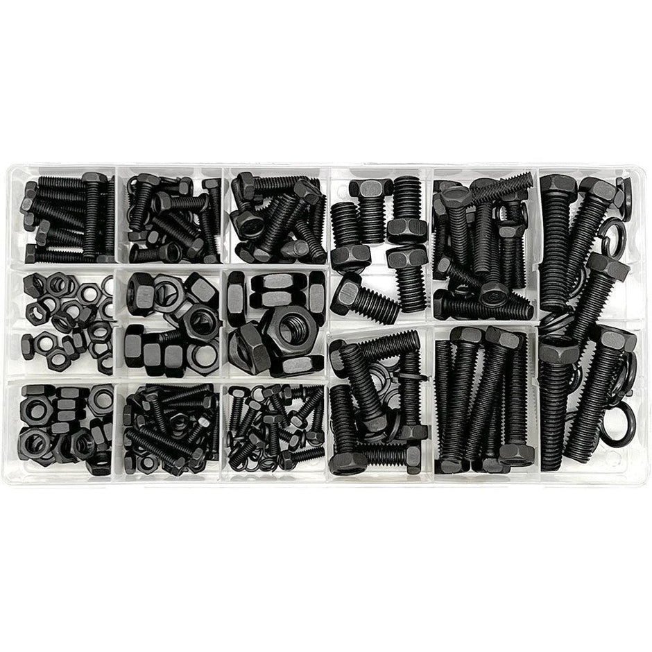 Black Nut & Bolt Selection Pack Of 240 - Car Builder Solutions