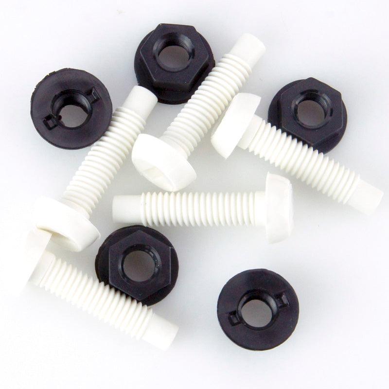 White Bolt With Nut Pack Of 5 - Car Builder Solutions
