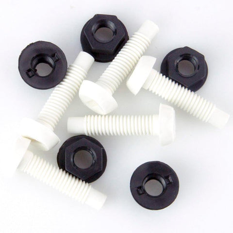 White Bolt With Nut Pack Of 5 - Car Builder Solutions