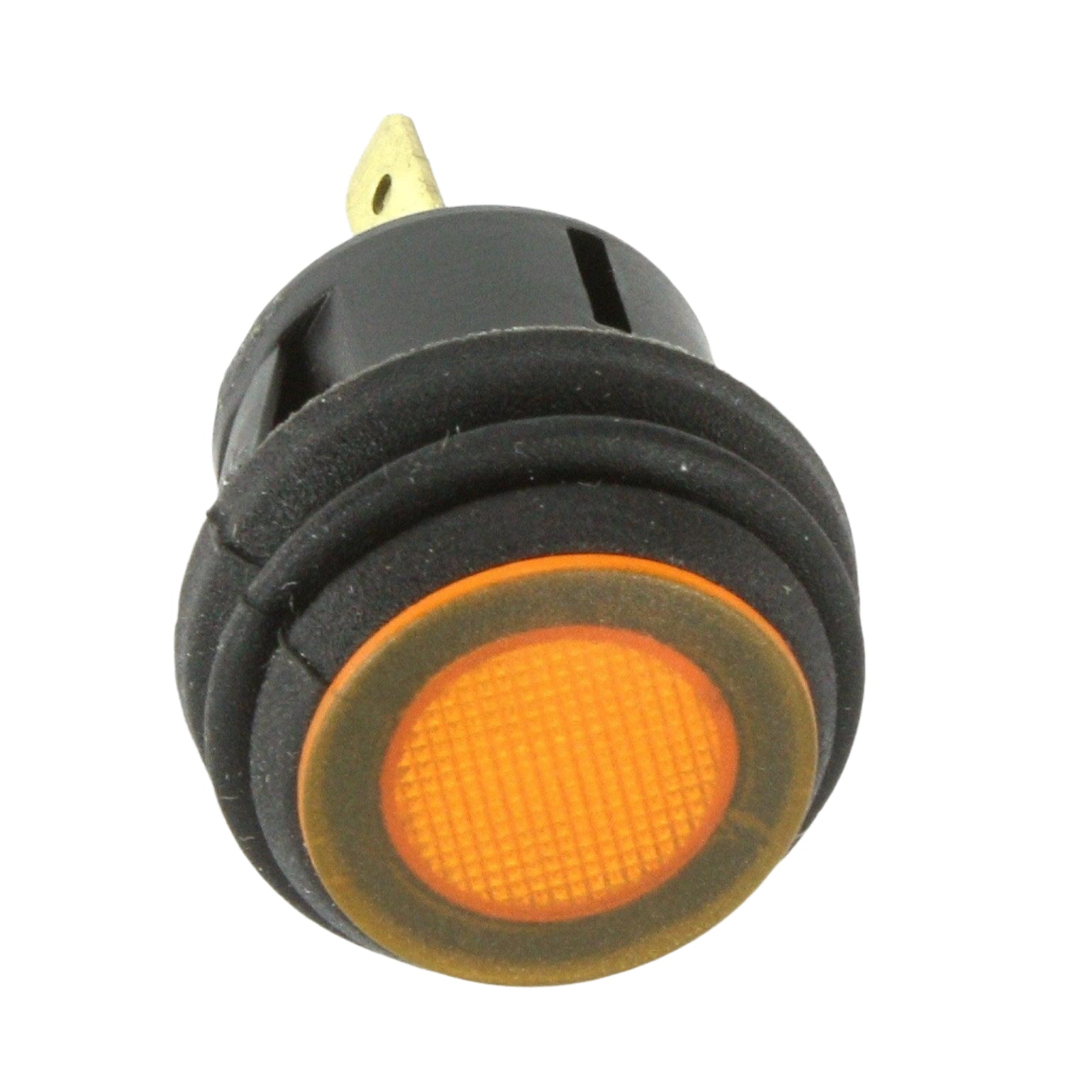 Illuminated Latching Push Button Switch Amber - Car Builder Solutions