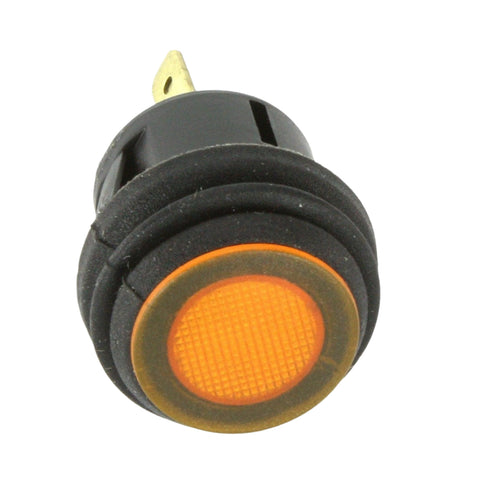 Illuminated Latching Push Button Switch Amber - Car Builder Solutions