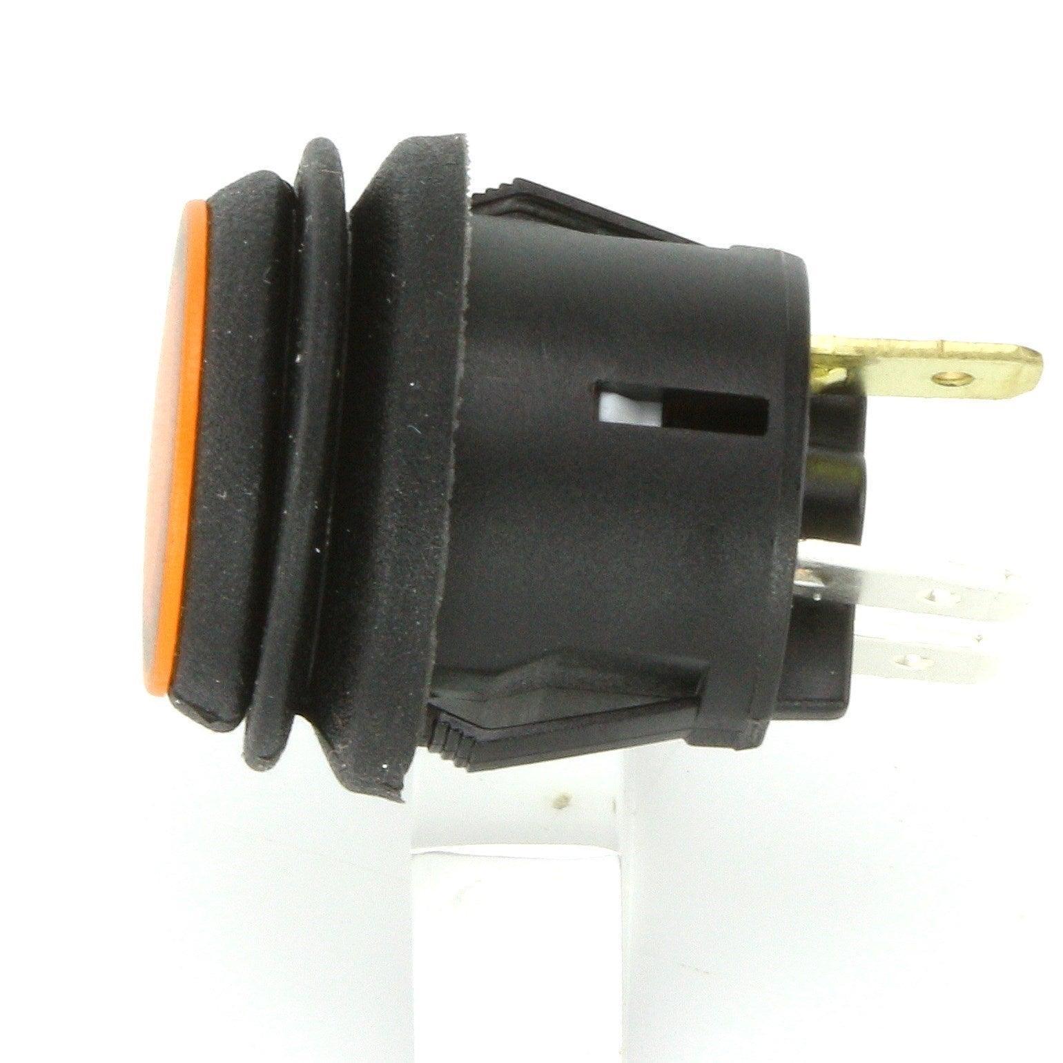 Illuminated Latching Push Button Switch Amber - Car Builder Solutions