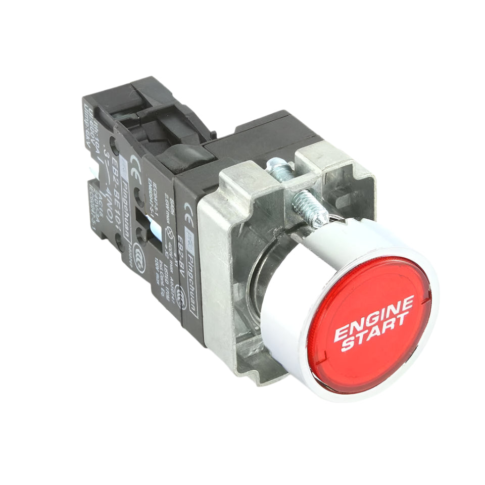 Metal Engine Button Illuminated Engine Start Button | Chrome Bezel | 22mm Fitment | Upgrade ...