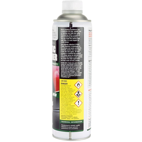 E-Tech Pro Class Plastic Restorer 500ml - Car Builder Solutions