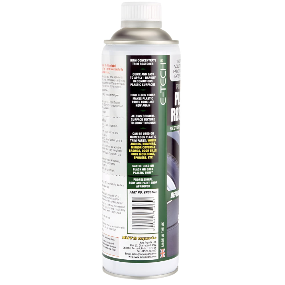 E-Tech Pro Class Plastic Restorer 500ml - Car Builder Solutions