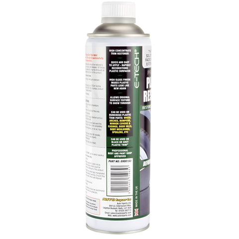 E-Tech Pro Class Plastic Restorer 500ml - Car Builder Solutions