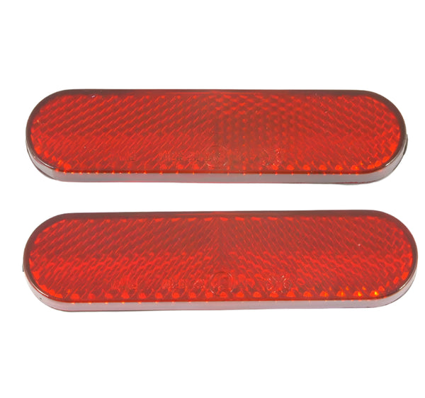 Vehicle Red Rear Reflector Red Rear Reflectors 96x25mm Pair | Enhance Visibility | Easy ...