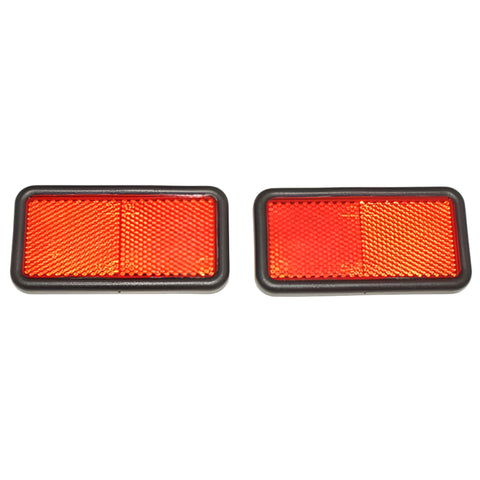 IVA OK 102mm x 52mm Rectangular Reflectors Red - Car Builder Solutions