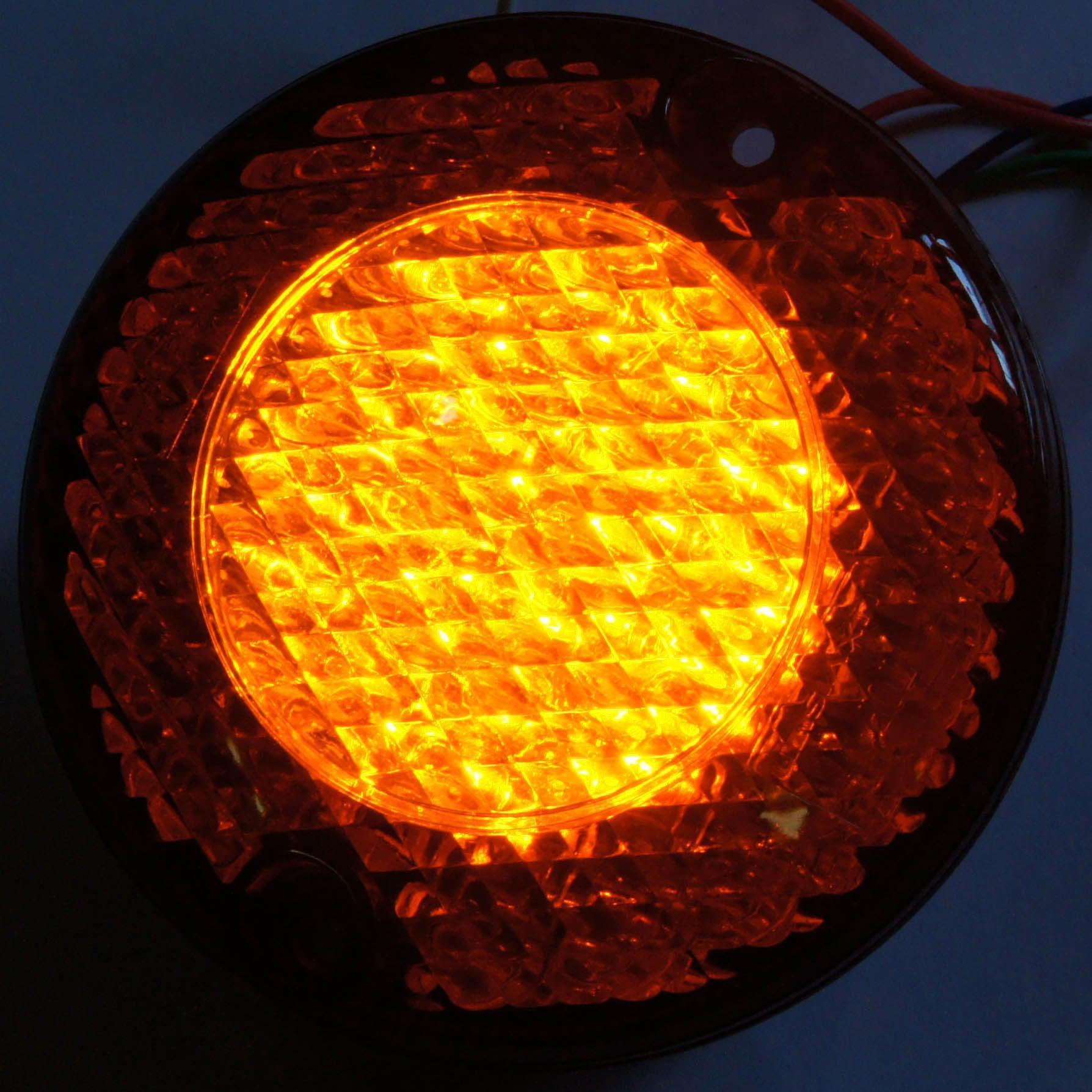 LED Cat Eye Rear Light With Amber Indicators & Red Stop/Tail – Universal Fit