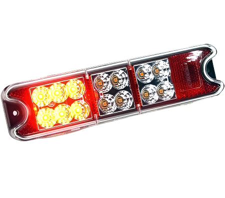 LED Rectangular All-In-One Rear Lamp With Built-In Reflector 190mm - Car Builder Solutions