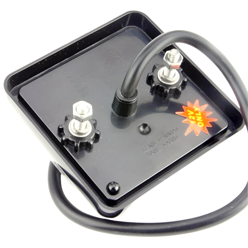 Square LED Stop Tail And Indicator Clear lens 80mm - Car Builder Solutions