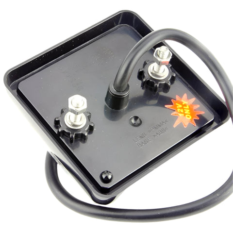 Square LED Stop Tail And Indicator Clear lens 80mm - Car Builder Solutions