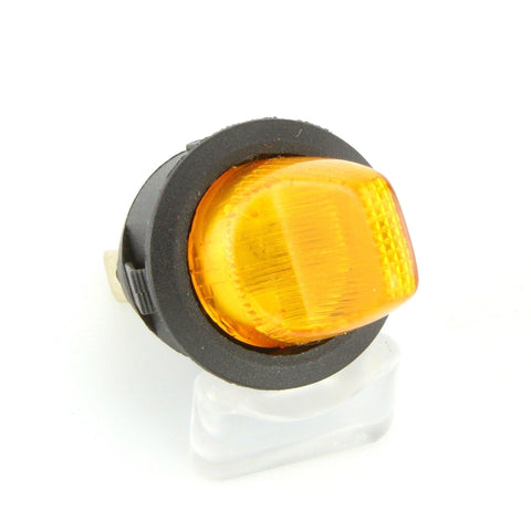 Round Toggle Switch Illuminated Amber - Car Builder Solutions