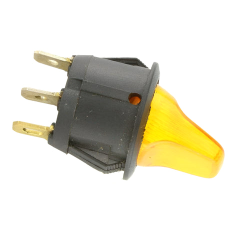 Round Toggle Switch Illuminated Amber - Car Builder Solutions