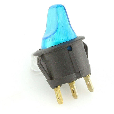 Round Toggle Switch Illuminated Blue - Car Builder Solutions