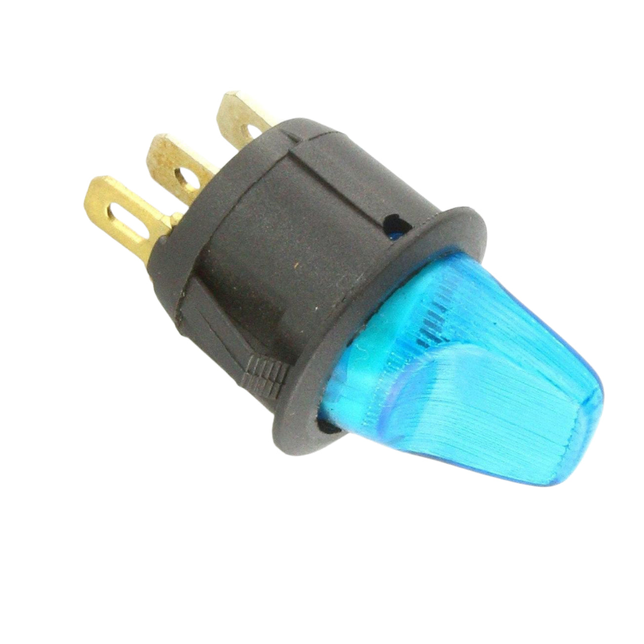 Round Toggle Switch Illuminated Blue - Car Builder Solutions