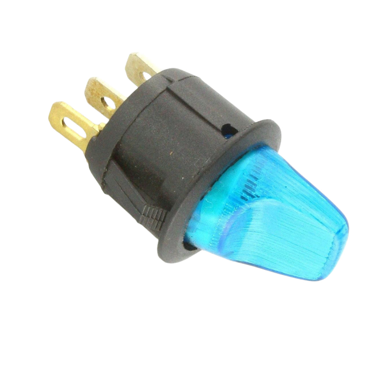 Round Toggle Switch Illuminated Blue - Car Builder Solutions