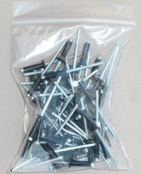 Black 4mm Dome Head Rivets Pack Of 50 - Car Builder Solutions